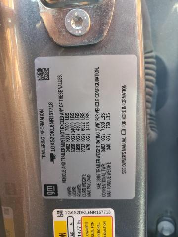 2022 GMC YUKON DENA - 1GKS2DKL6NR157718
