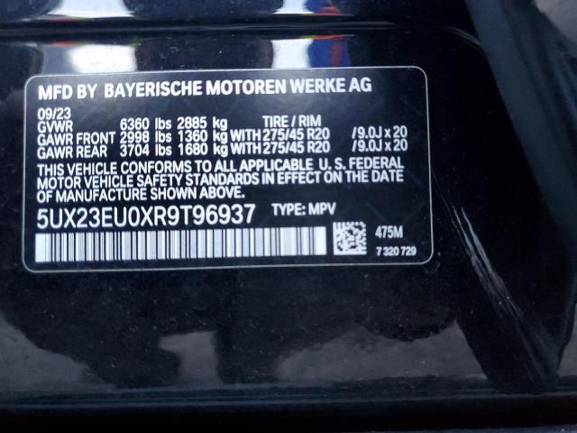 VIN 5UX23EU0XR9T96937 2024 BMW X5 no.14