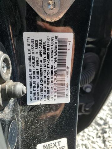 19XFC2F63KE020777 2019 HONDA CIVIC