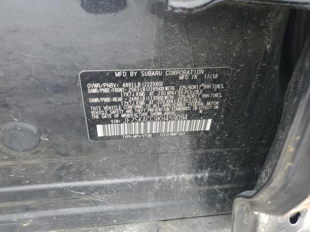2019 SUBARU FORESTER JF2SKACC9KH459094