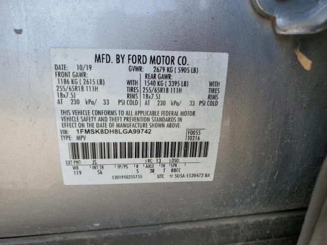 2020 FORD EXPLORER X - 1FMSK8DH8LGA99742