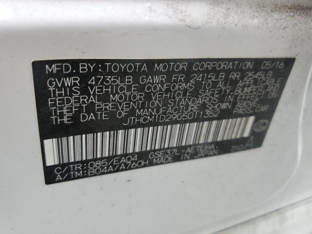 2016 LEXUS IS 300 - JTHCM1D29G5011352