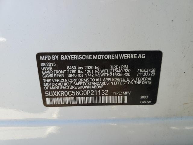 2016 BMW X5 XDRIVE3 - 5UXKR0C56G0P21132