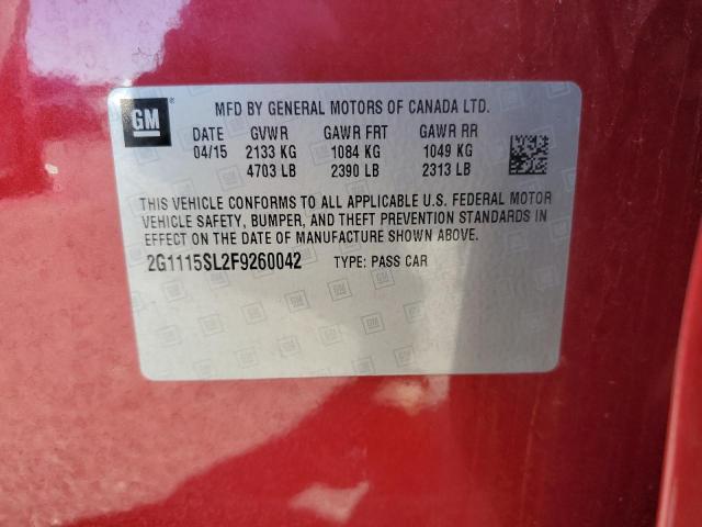 2015 CHEVROLET IMPALA LT - 2G1115SL2F9260042