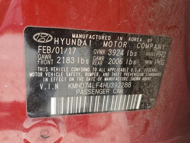 2017 HYUNDAI ELANTRA SE - KMHD74LF4HU392288