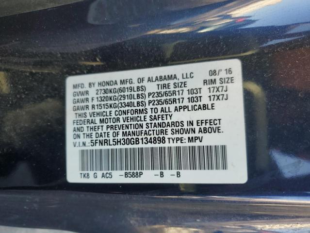 2016 HONDA ODYSSEY SE - 5FNRL5H30GB134898