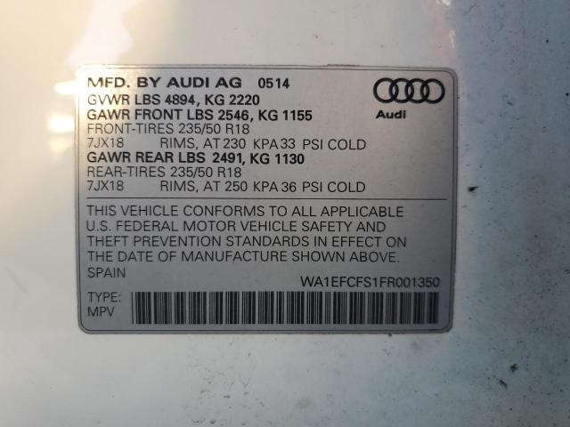 VIN WA1EFCFS1FR001350 2013 AUDI Q3 no.13