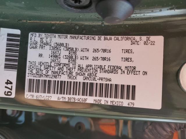 2022 TOYOTA TACOMA DOU - 3TMDZ5BN7NM129077