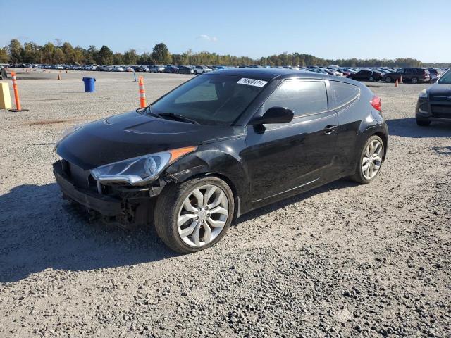 HYUNDAI VELOSTER 2013 black coupe 3d gas KMHTC6AD8DU130935 photo #1