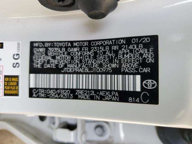2020 TOYOTA COROLLA LE - JTDEPRAE8LJ100975