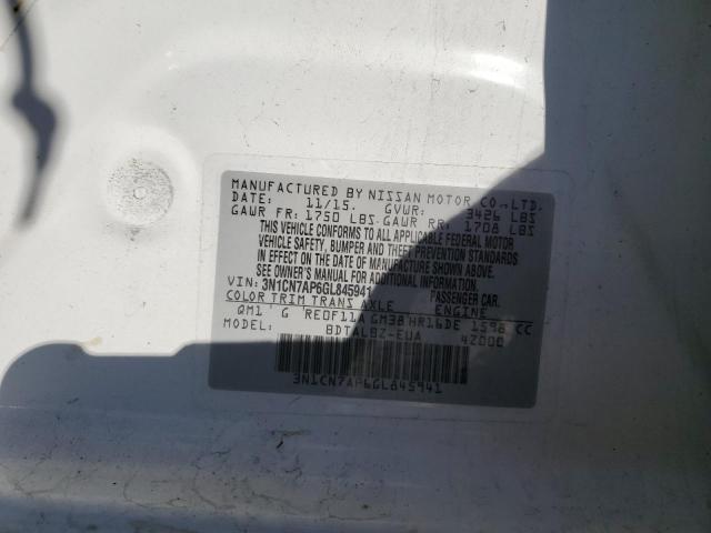2016 NISSAN VERSA S - 3N1CN7AP6GL845941