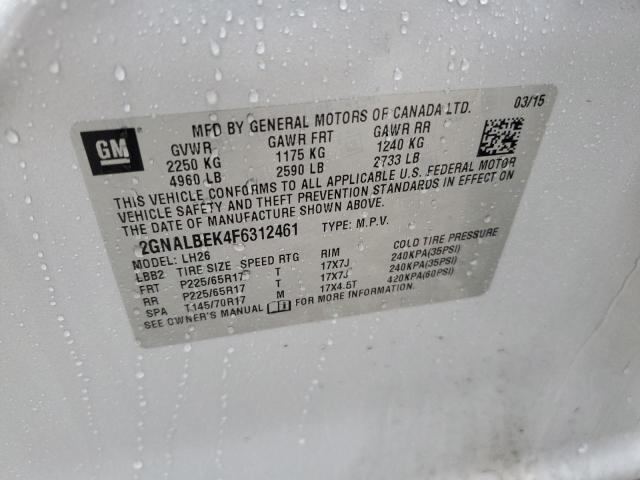 2015 CHEVROLET EQUINOX LT - 2GNALBEK4F6312461