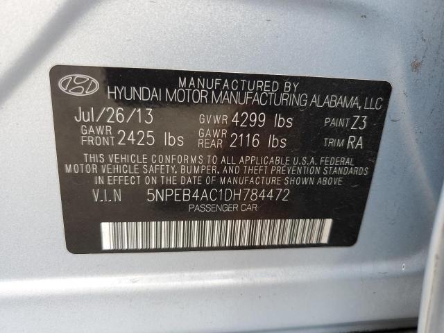 VIN 5NPEB4AC1DH784472 2013 Hyundai Sonata, Gls no.12