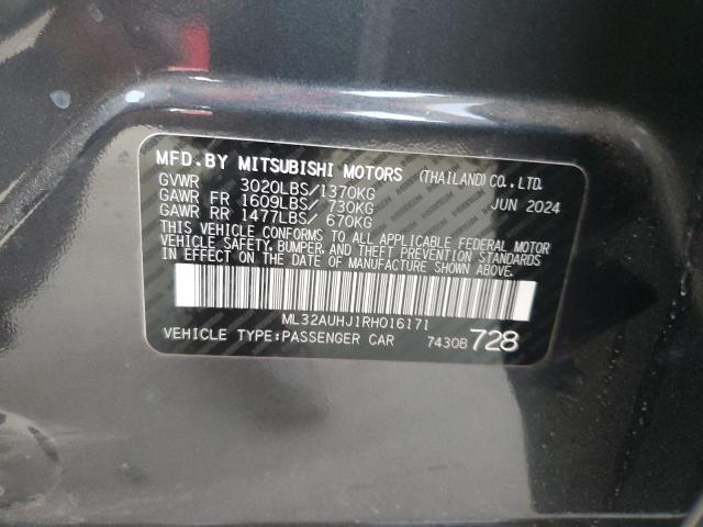 VIN ML32AUHJ1RH016171 2024 Mitsubishi Mirage, ES no.13