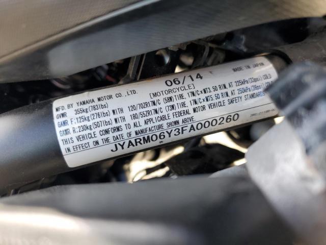 2015 YAMAHA FZ07 C JYARM06Y3FA000260