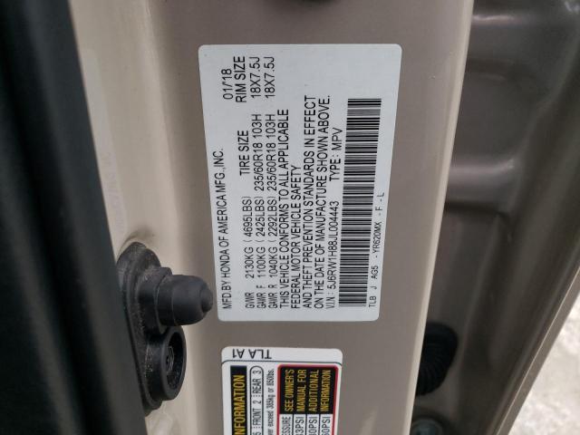 2018 HONDA CR-V EXL - 5J6RW1H88JL004443