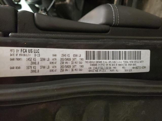 2020 JEEP GRAND CHER - 1C4RJFCG6LC136104