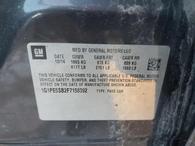 2015 CHEVROLET CRUZE LT - 1G1PE5SB2F7158392