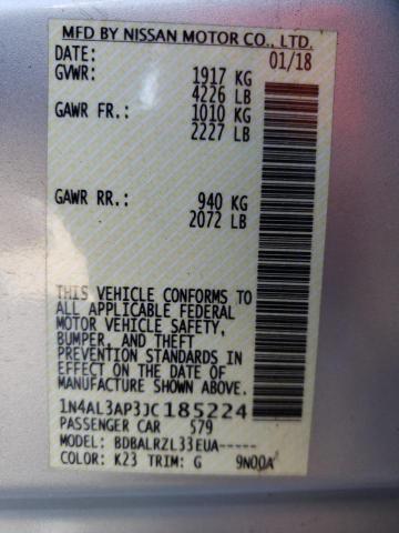 2018 NISSAN ALTIMA 2.5 - 1N4AL3AP3JC185224