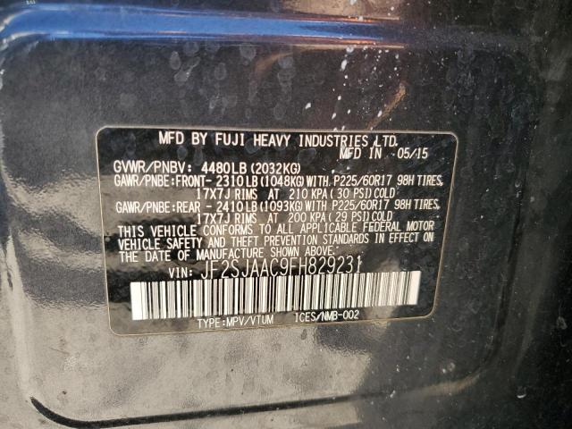 2015 SUBARU FORESTER 2 - JF2SJAAC9FH829231