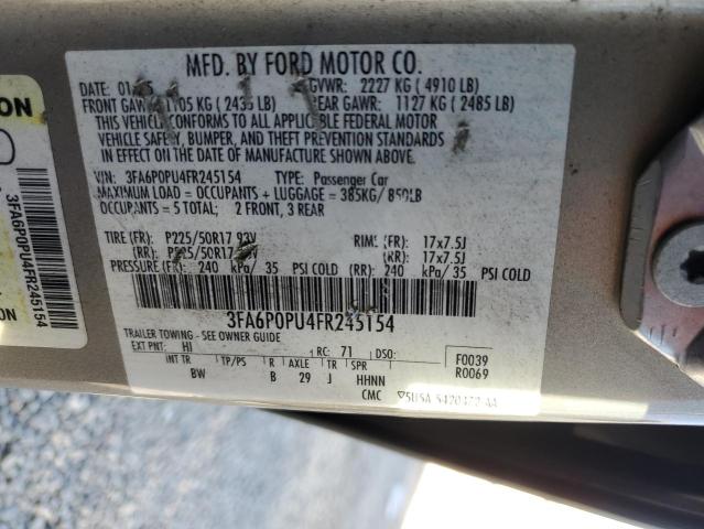 VIN 3FA6P0PU4FR245154 2015 FORD FUSION no.12