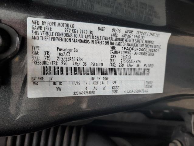 2016 FORD FOCUS SE - 1FADP3F24GL382801
