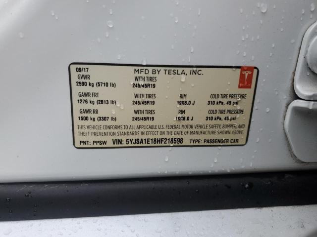 2017 TESLA MODEL S - 5YJSA1E18HF218598