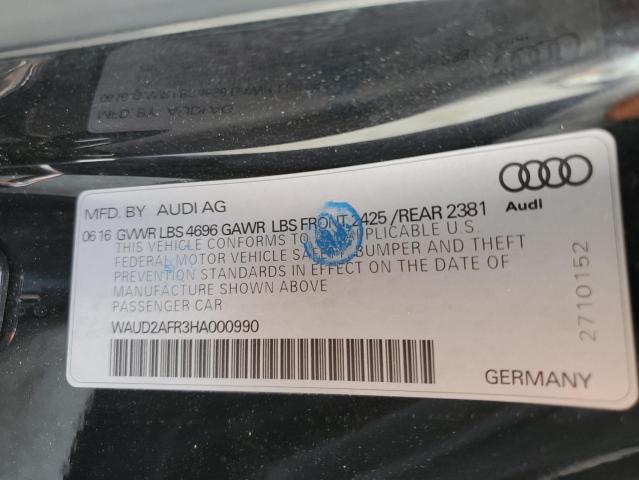 2017 AUDI A5 SPORT - WAUD2AFR3HA000990