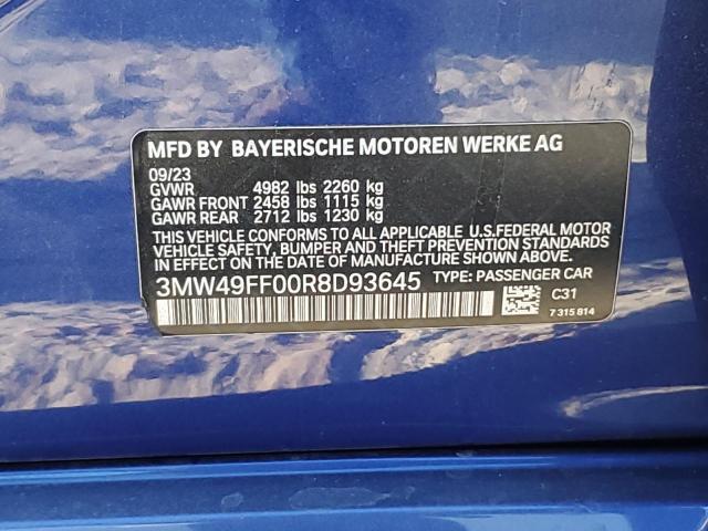 2024 BMW M340XI - 3MW49FF00R8D93645
