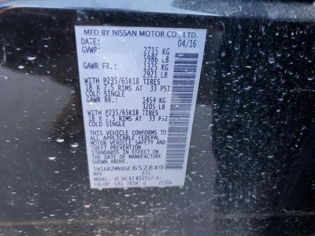 2016 NISSAN PATHFINDER - 5N1AR2MNXGC652849