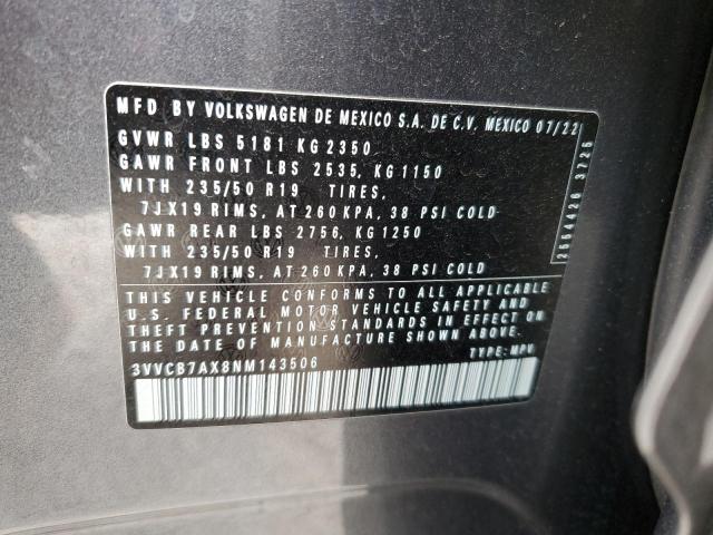 2022 VOLKSWAGEN TIGUAN SE - 3VVCB7AX8NM143506