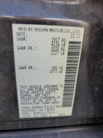 2016 NISSAN ALTIMA 2.5 - 1N4AL3AP8GN311736