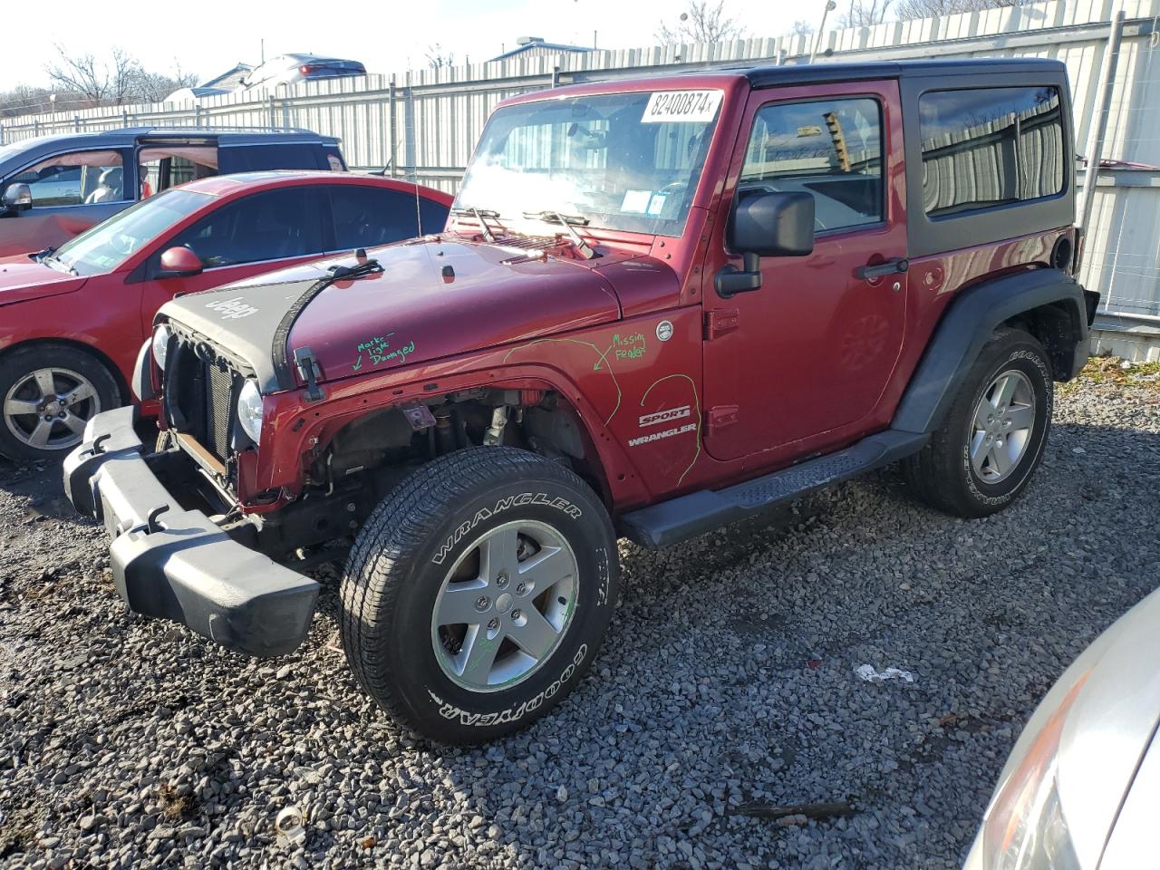 Lot #3030705091 2012 JEEP WRANGLER S