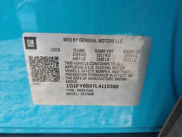 2020 CHEVROLET BOLT EV LT - 1G1FY6S07L4110388