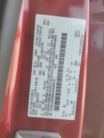 2017 FORD ESCAPE SE - 1FMCU0G92HUB42727