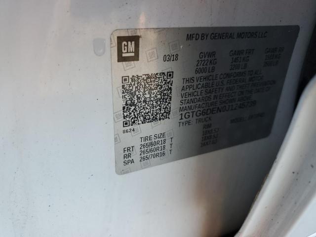 2018 GMC CANYON SLT 1GTG6DEN0J1245739