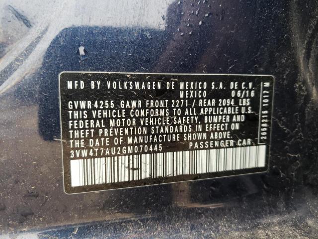 2016 VOLKSWAGEN GTI S/SE - 3VW4T7AU2GM070445