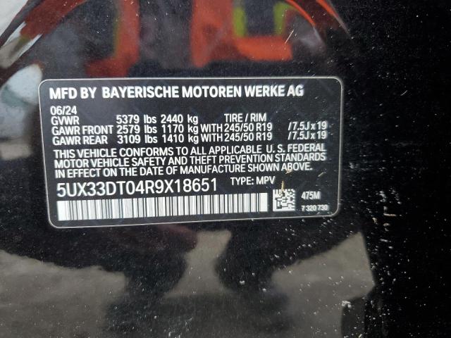 VIN 5UX33DT04R9X18651 2024 BMW X4 no.14