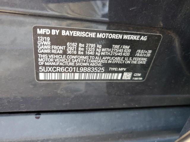 VIN 5UXCR6C01L9B83525 2020 BMW X5 no.13