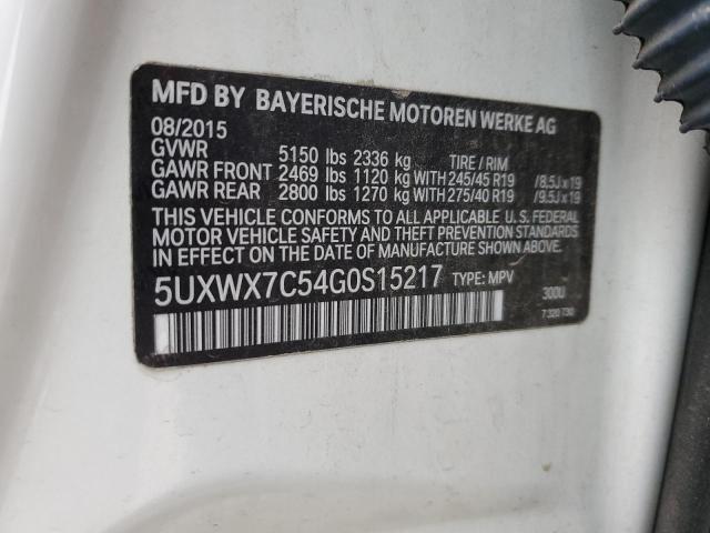 VIN 5UXWX7C54G0S15217 2016 BMW X3 no.13