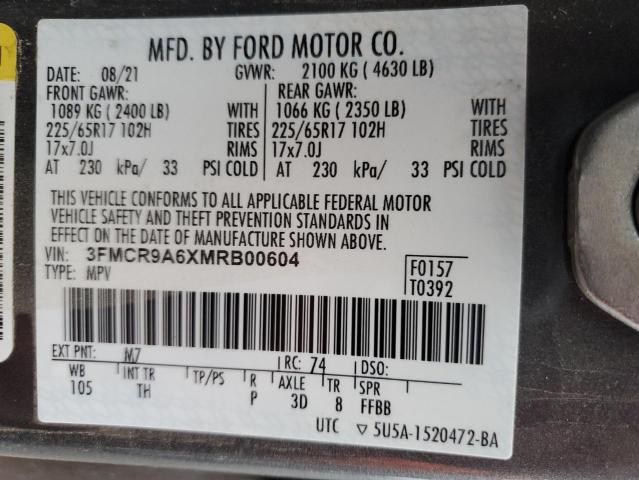 2021 FORD BRONCO SPO - 3FMCR9A6XMRB00604