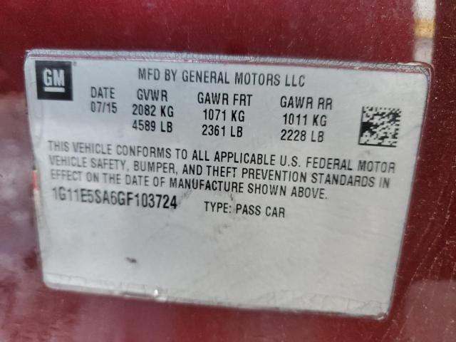 2016 CHEVROLET MALIBU LIM - 1G11E5SA6GF103724