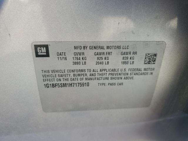 2017 CHEVROLET CRUZE PREM - 1G1BF5SM1H7175910