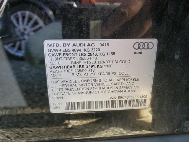 VIN WA1EFCFS4GR021805 2016 AUDI Q3 no.13