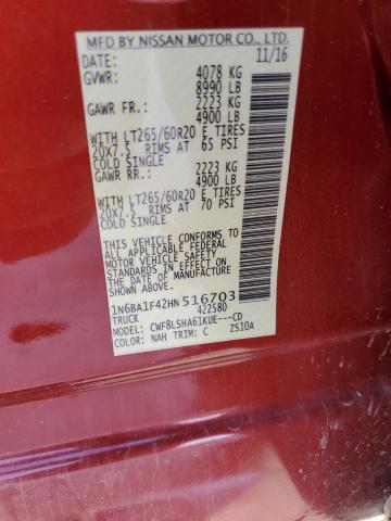 2017 NISSAN TITAN XD S - 1N6BA1F42HN516703