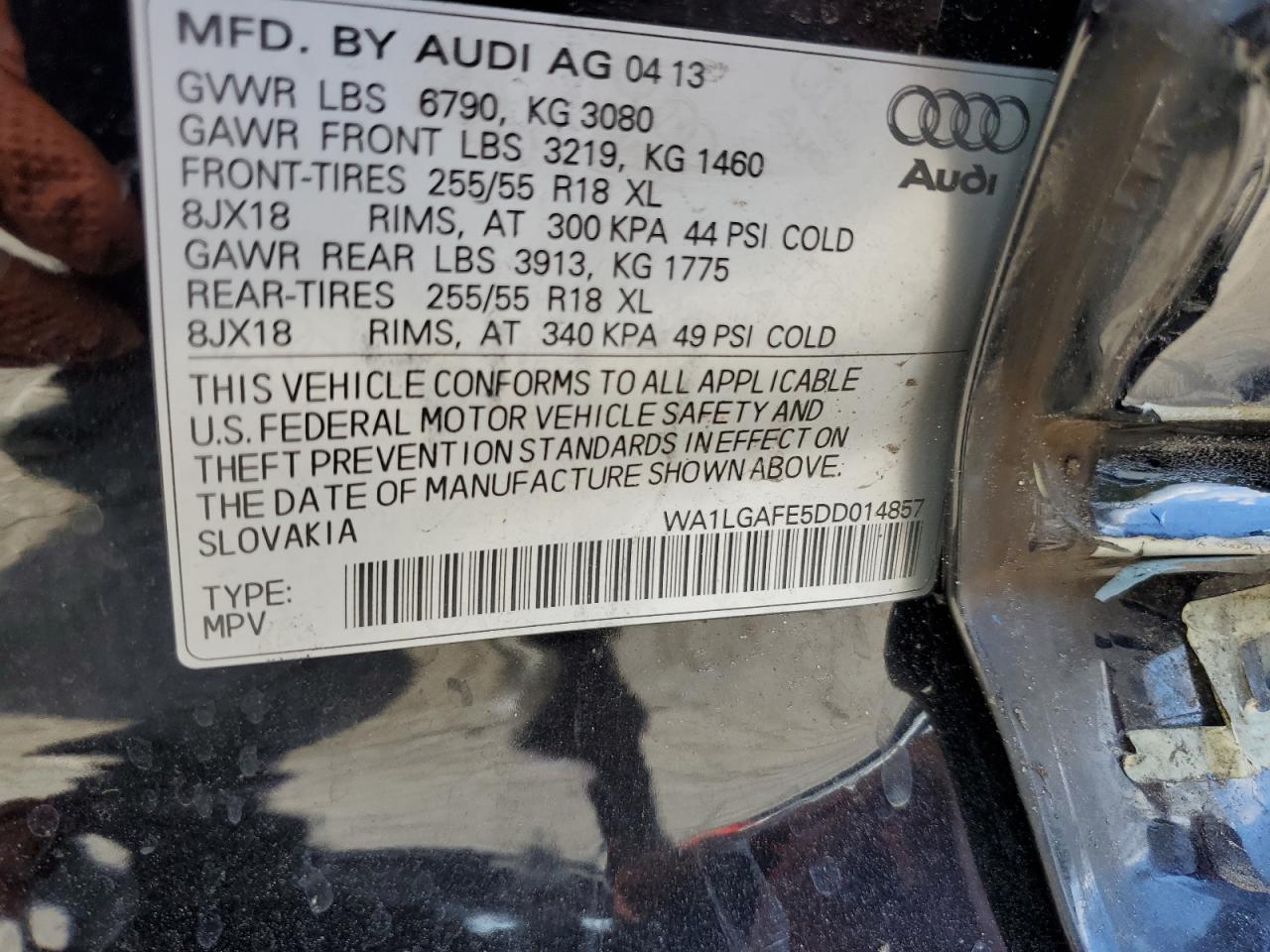 Lot #2969075351 2013 AUDI Q7 PREMIUM