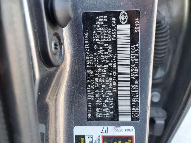 VIN 4T1BF1FK3DU662445 2013 TOYOTA CAMRY no.13