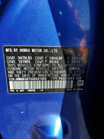 2016 HONDA FIT EX - JHMGK5H7XGX031859