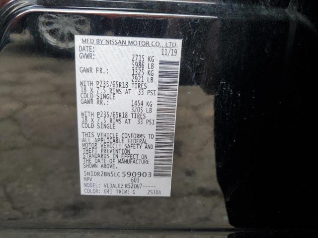2020 NISSAN PATHFINDER - 5N1DR2BN5LC590903