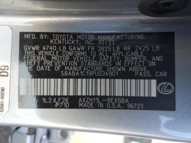 VIN 58ABA1C19PU034901 2023 LEXUS ES 300H F no.12